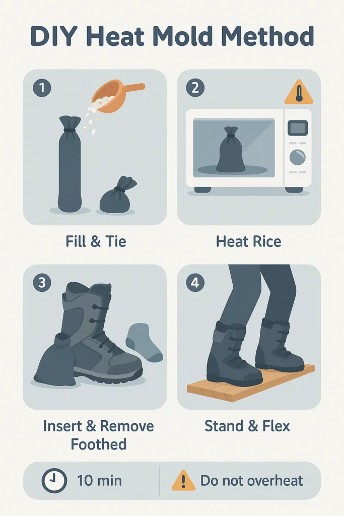 How to Heat Mold Snowboard Boots diy method