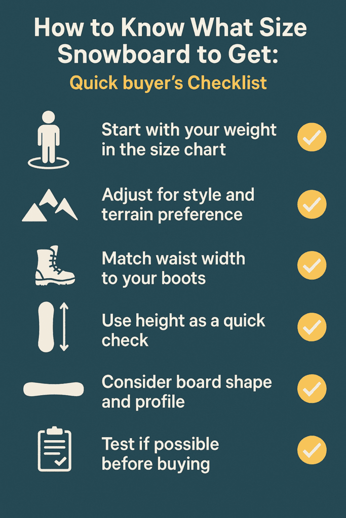 how do you know what size snowboard to get