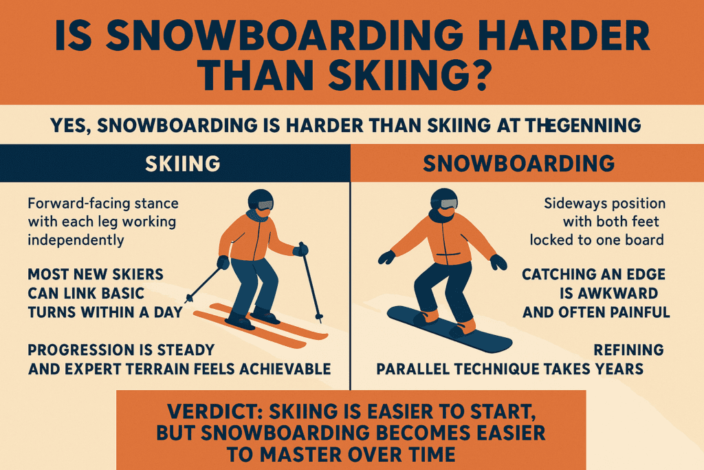 Is Snowboarding Harder Than Skiing