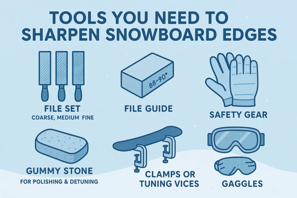 tools you need to how do you sharpen snowboard edges