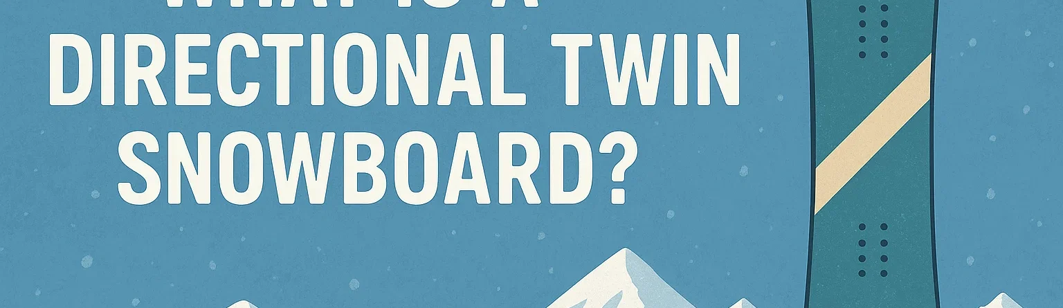 What is a Directional Twin Snowboard banner