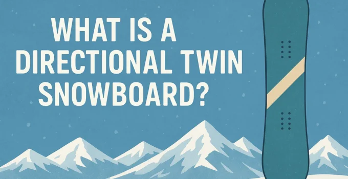 What is a Directional Twin Snowboard banner