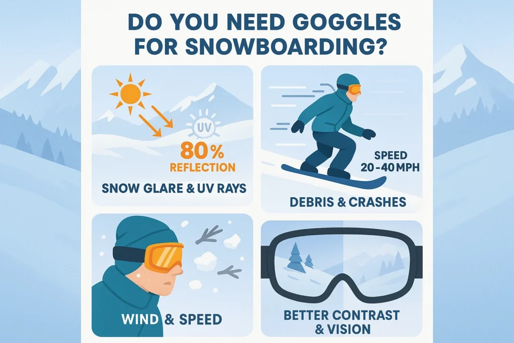 do you need goggles for snowboarding